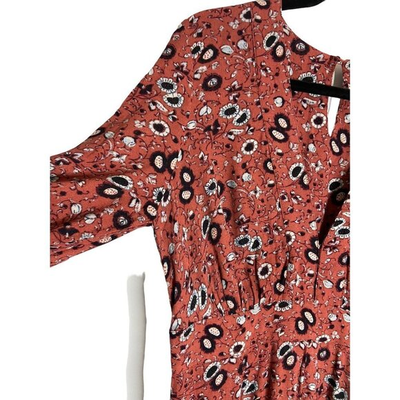 Free People Some Like it Hot Jumpsuit Rust Combo-sz approx. 8 - Picture 8 of 13